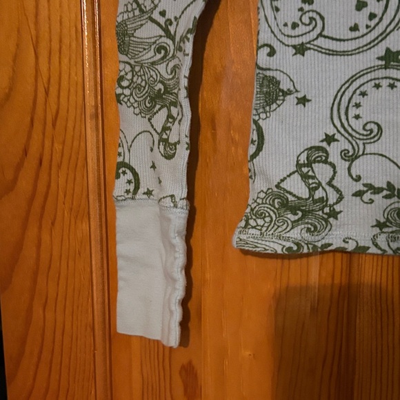 Arizona Jean Company Long Sleeve Top - Light Blue and Olive - Picture 3 of 3